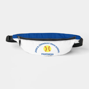 Joueuse de softball au lycée personnalisée bleu