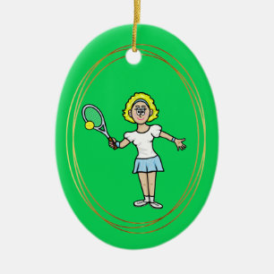 Joueuse de tennis de Blonde Ornement de Noël