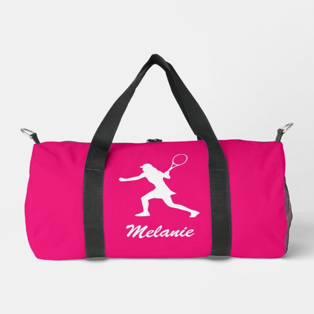 Joueuse de tennis sur mesure sac de sport rose (Recto)