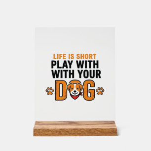 Jouez Avec Votre Chien Dessin de Gravure Vintage D