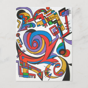 Jouez-moi du jazz - Carte postale Art Abstrait