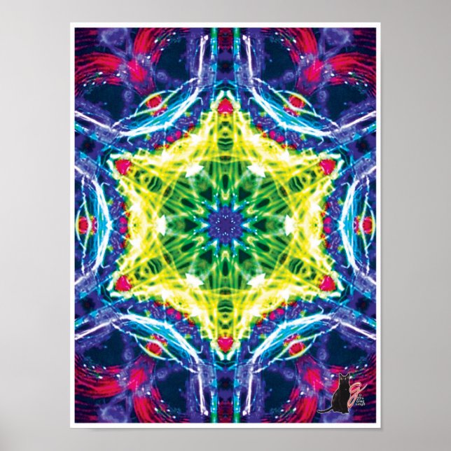 Joules Kinetic Collage Kaleidoscope Poster (Vorne)