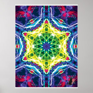 Joules Kinetic Collage Kaleidoscope Poster
