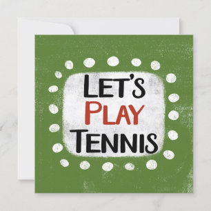 Jouons à la carte de voeux de tennis