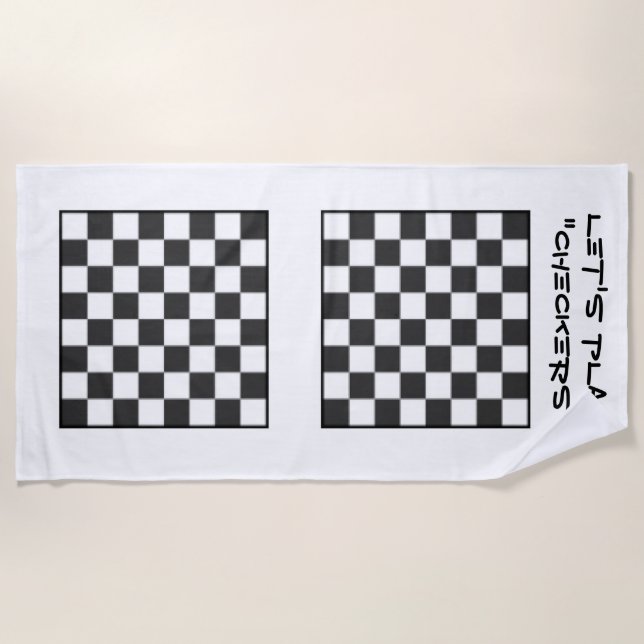 Jouons à la serviette de jeu - Checkers (Devant)