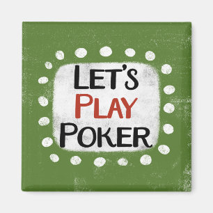 Jouons à Poker Refrigerator Magnet