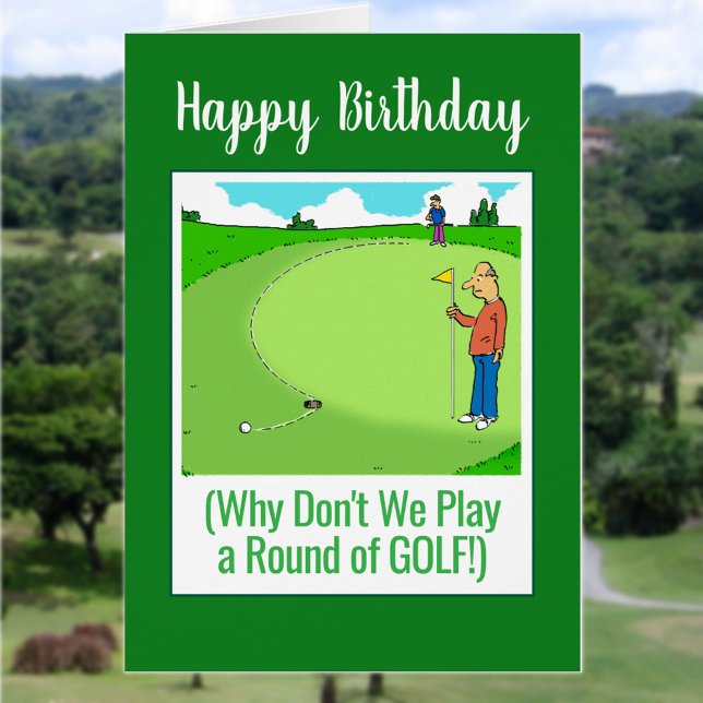 Jouons au golf. Joyeux golfeur d'anniversaire (Créateur téléchargé)