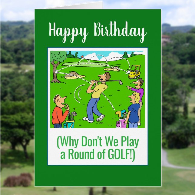 Jouons au golf. Joyeux golfeur d'anniversaire (Créateur téléchargé)