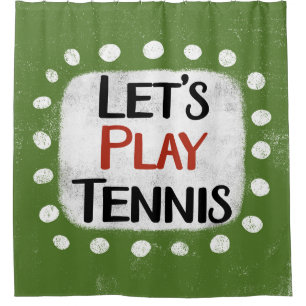 Jouons au rideau de douche de tennis