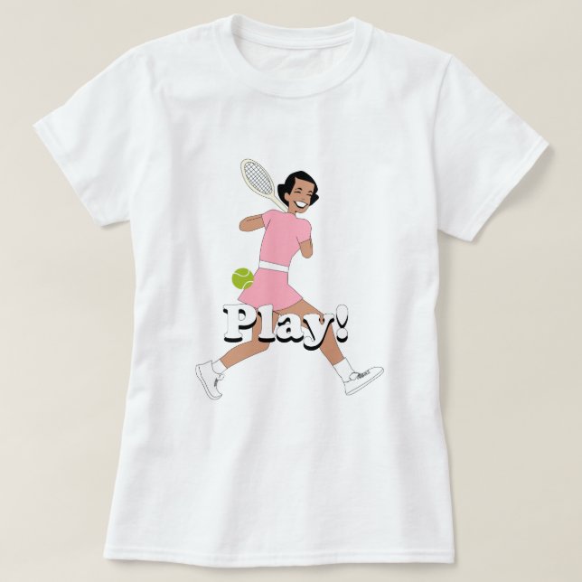 Jouons au T-shirt de tennis (Design devant)