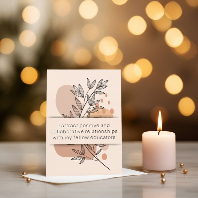 Jour 18 Affirmation de l'enseignant Carte santé me (positive teacher affirmation)