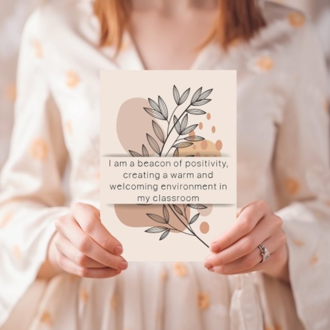 Jour 8 Affirmation de l'enseignant Carte quotidien (BOHO AFFIRMATIONS FOR TEACHERS
)