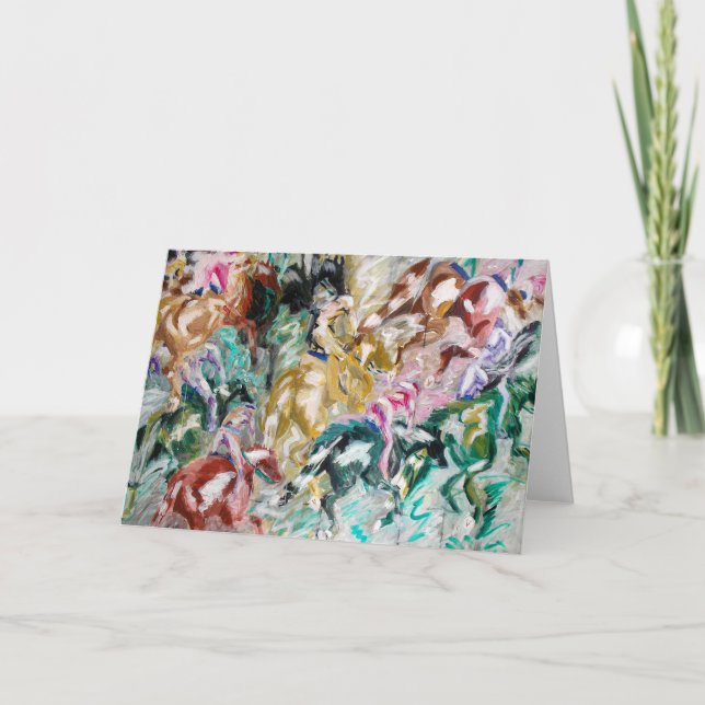 Jour à la carte de voeux de courses (Devant)