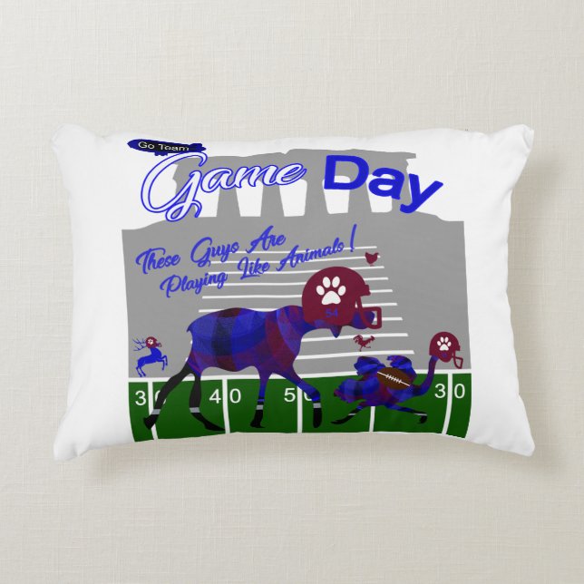 Jour animal Football Coussin (Devant)