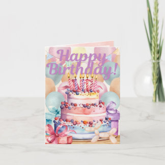 Jour de célébration plié Carte d'anniversaire