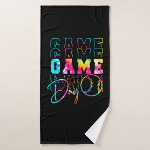 Jour de jeu Neon Tie Dye Retro Softball Baseball