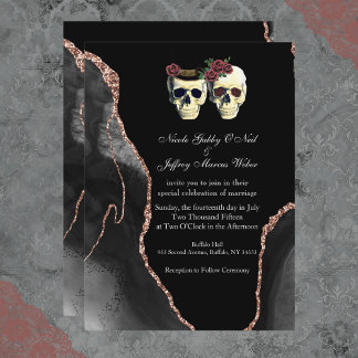 Jour de la Faire-part de mariage de la mariée mort