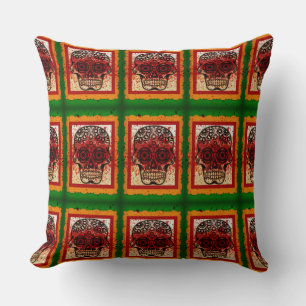 Jour de la mort Coussin sanglant crâne de sucre