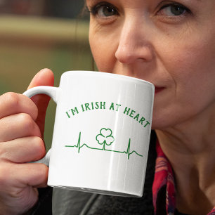Jour de la Saint Patrick Beer Mug   Texte Shamrock