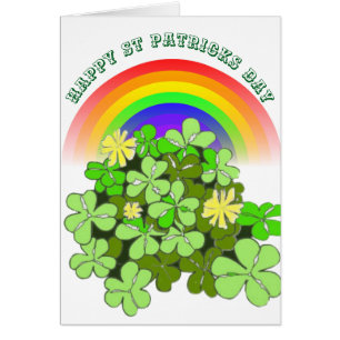 Jour de la Saint Patrick Clover et arc-en-ciel