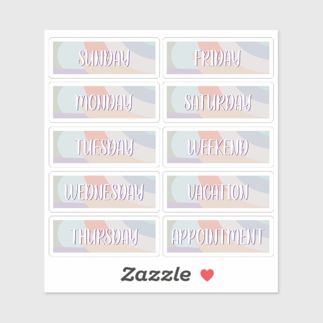 Jour de la semaine Sticker Boho feuille (Feuille)