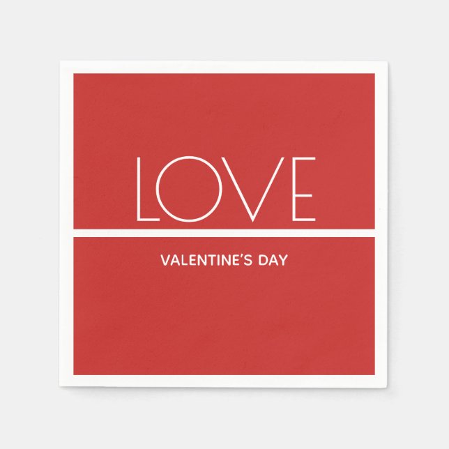 Jour de l'amour Valentines | Serviette en Papier (Devant)