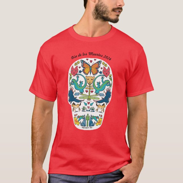 Jour de l'Esprit mort Animal Sugar Skull T-Shirt (Devant)