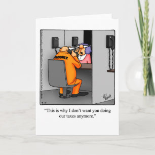 Jour de l'impôt amusant 15 avril Humour Carte de v