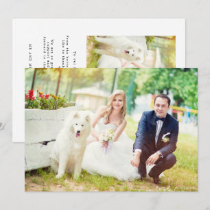 Jour de mariage moderne Merci photo