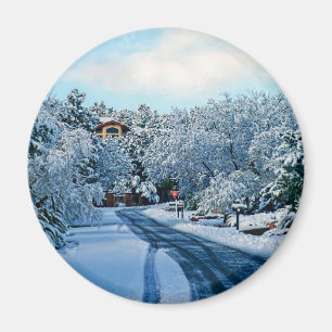 Jour de neige Sedona, aimant
