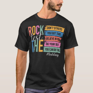 Jour de test rétro Rock The Test T-shirt motivatio