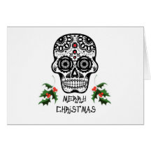 Jour des cartes mortes de Noël de crâne