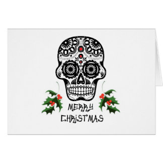 Jour des cartes mortes de Noël de crâne