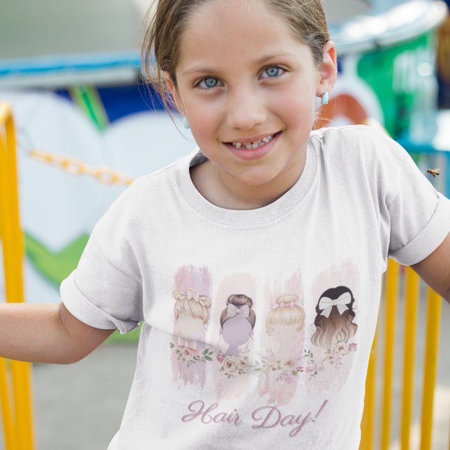 Jour des cheveux" Aquarelle brosse T-shirt (Créateur téléchargé)