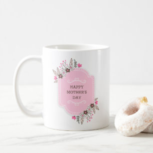 Jour des mères florales élégantes   Café Mug