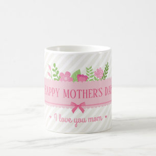 Jour des mères florales élégantes   Café Mug