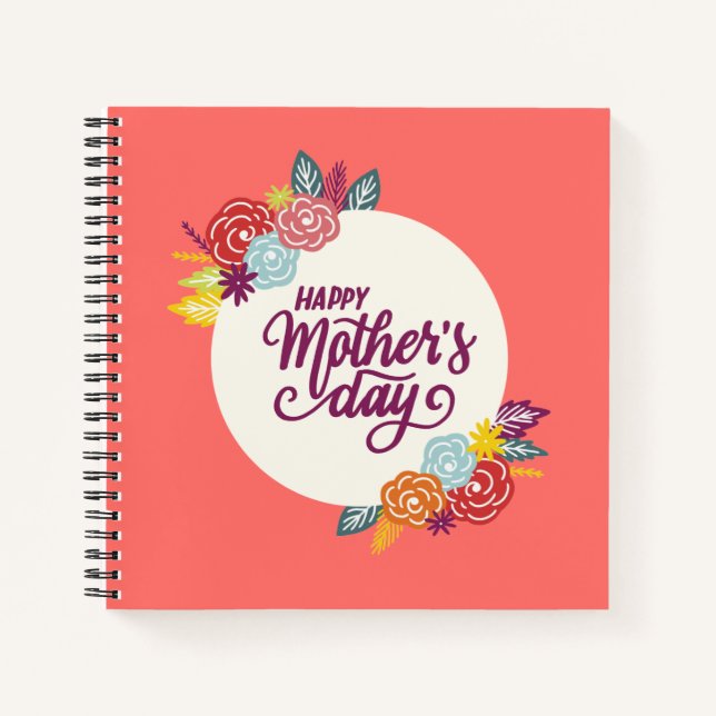 Jour des mères florales élégantes | CARNET (Devant)