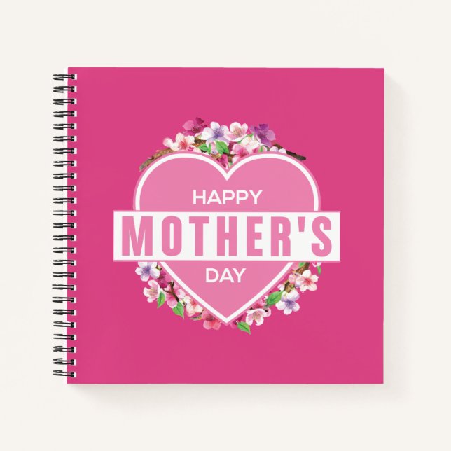 Jour des mères florales élégantes | CARNET (Devant)