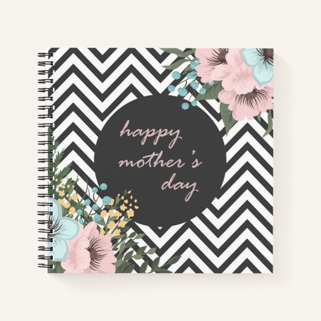 Jour des mères florales élégantes | CARNET (Devant)