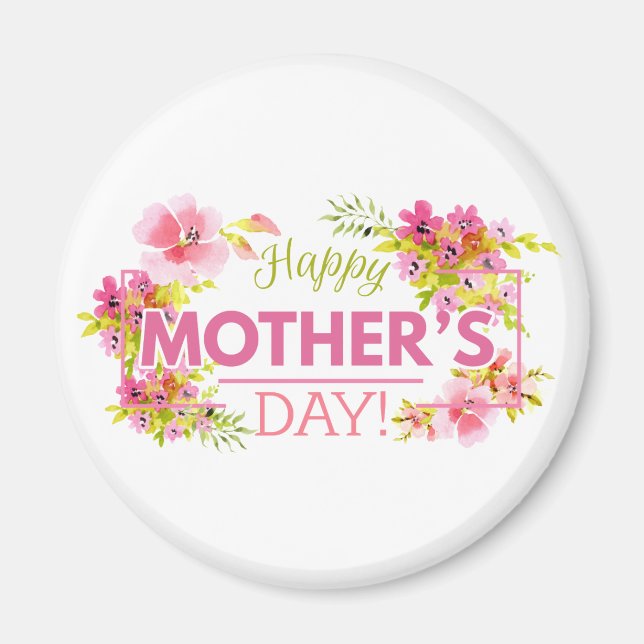 Jour des mères florales élégantes | Magnet (Devant)