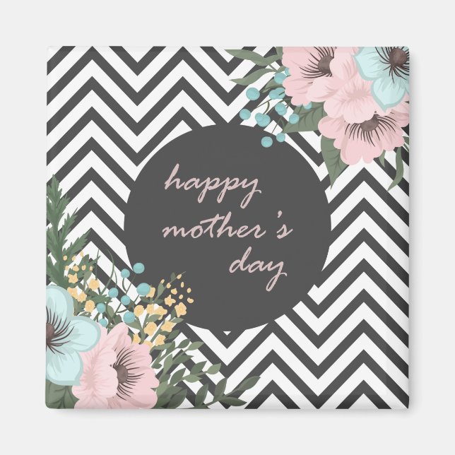 Jour des mères florales élégantes | Magnet (Devant)