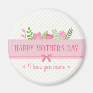 Jour des mères florales élégantes   Magnet