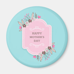 Jour des mères florales élégantes   Magnet