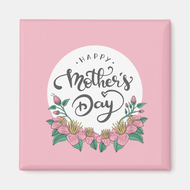Jour des mères florales élégantes | Magnet (Devant)
