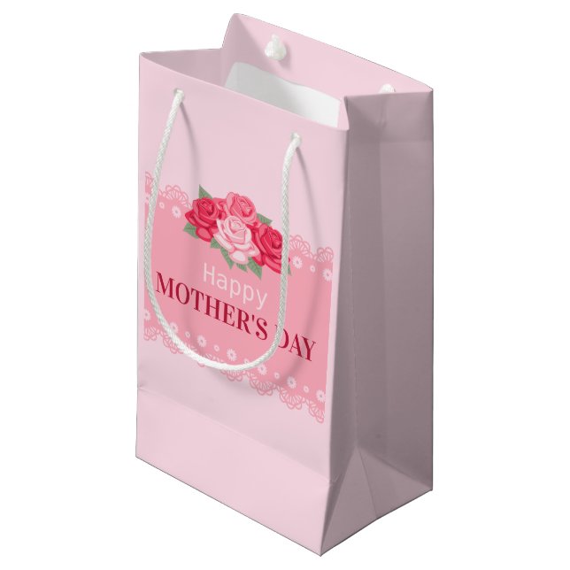 Jour des mères florales élégantes | Sac cadeau (Devant Angle)