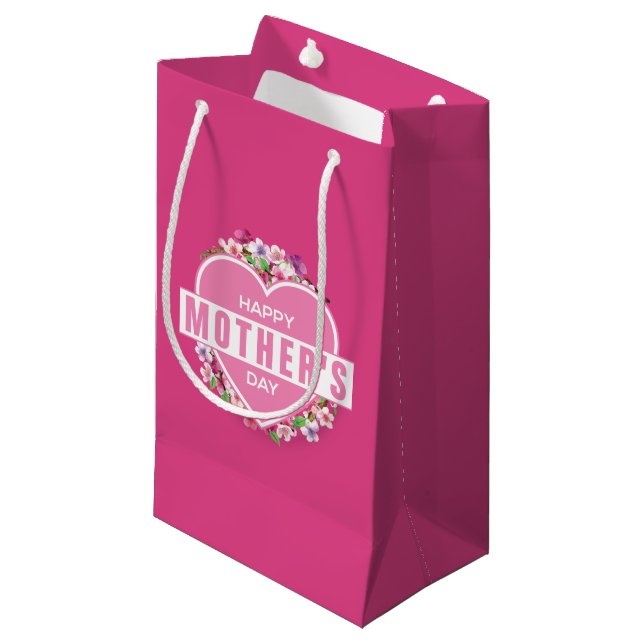 Jour des mères florales élégantes | Sac cadeau (Devant Angle)