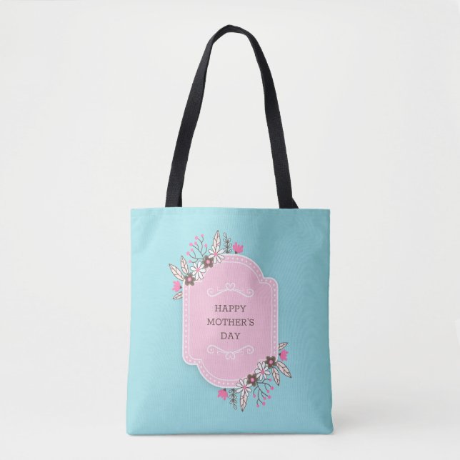 Jour des mères florales élégantes | SAC FOURRE-TOU (Devant)
