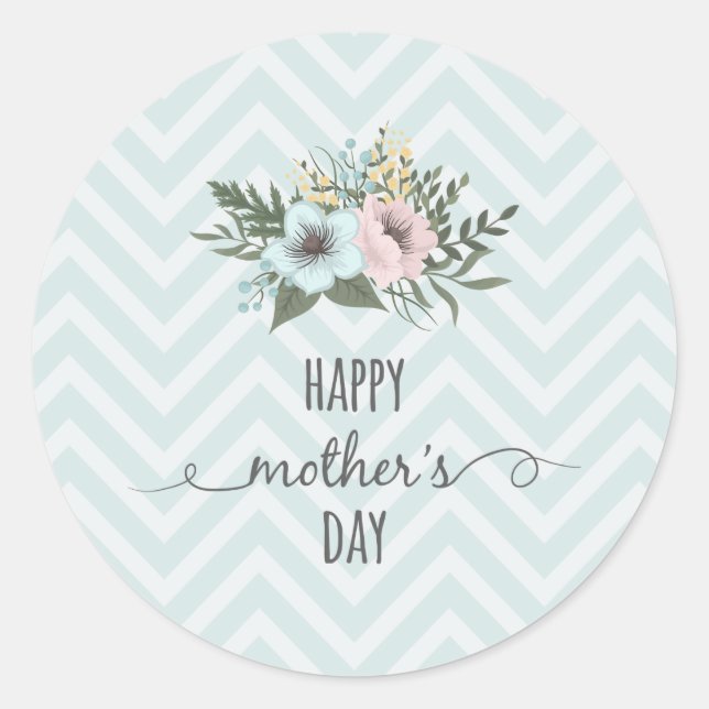 Jour des mères florales élégantes | Sticker (Devant)