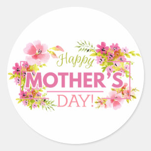 Jour des mères florales élégantes Sticker
