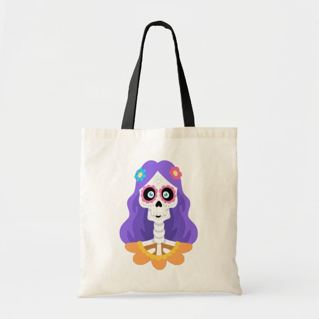 Jour des morts Halloween Sac fourre-tout crâne suc (Devant)
